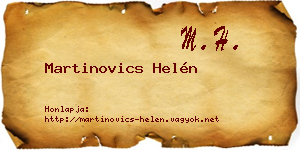 Martinovics Helén névjegykártya