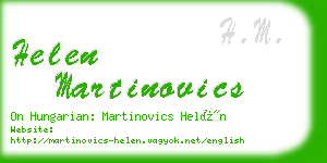 helen martinovics business card